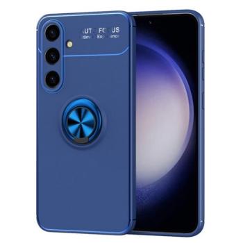 Szilikon telefonvédő (asztali tartó, tartógyűrű, 360°, mágneses) SÖTÉTKÉK Samsung Galaxy S24 Plus (SM-S926) kép