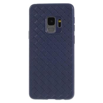 Szilikon telefonvédő (bőr hatású, fonott minta) KÉK Samsung Galaxy S9 (SM-G960) kép