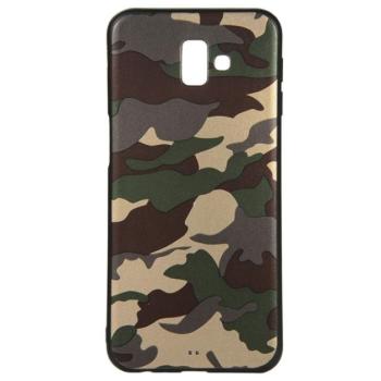 Szilikon telefonvédő (bőr hatású, terep minta) ZÖLD Samsung Galaxy J6 Plus (SM-J610F) kép