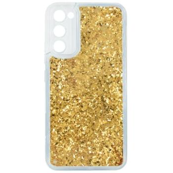 Szilikon telefonvédő (csillogó, flitteres folyadék hátlap) ARANY Samsung Galaxy S23 Plus (SM-S916) kép
