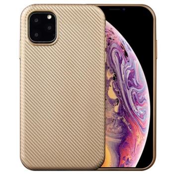Szilikon telefonvédő (karbon minta) ARANY Apple iPhone 11 Pro kép