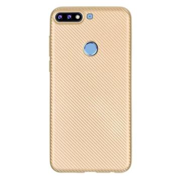 Szilikon telefonvédő (karbon minta) ARANY Huawei Y7 Prime 2018 (Y7 2018) kép