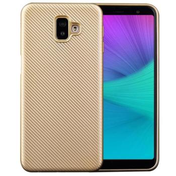 Szilikon telefonvédő (karbon minta) ARANY Samsung Galaxy J6 Plus (SM-J610F) kép