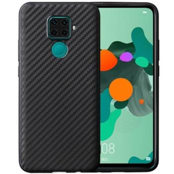 Szilikon telefonvédő (karbon minta) FEKETE Huawei Mate 30 Lite (Nova 5i Pro) kép
