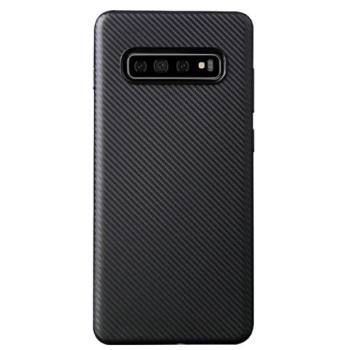 Szilikon telefonvédő (karbon minta) FEKETE Samsung Galaxy S10e (SM-G970) kép