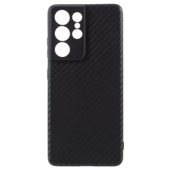 Szilikon telefonvédő (karbon minta) FEKETE Samsung Galaxy S21 Ultra (SM-G998) 5G kép