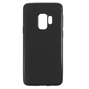 Szilikon telefonvédő (karbon minta) FEKETE Samsung Galaxy S9 (SM-G960) kép