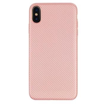 Szilikon telefonvédő (karbon minta) ROZÉARANY Apple iPhone XS Max 6.5 kép