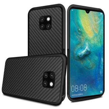 Szilikon telefonvédő (kevlár borítás) FEKETE Huawei Mate 20 kép