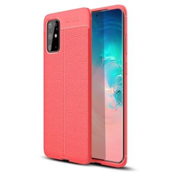 Szilikon telefonvédő (közepesen ütésálló, bőr hatású, varrás minta) PIROS Samsung Galaxy S20 Plus (SM-G985F), Samsung Galaxy S20 Plus 5G (SM-G986) kép