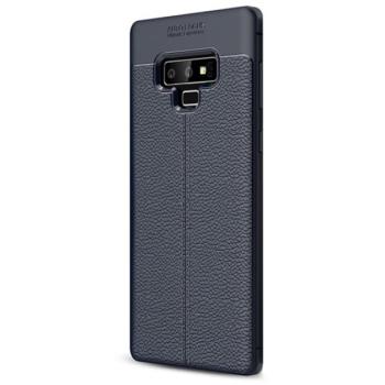 Szilikon telefonvédő (közepesen ütésálló, bőr hatású, varrás minta) SÖTÉTKÉK Samsung Galaxy Note 9 (SM-N960F) kép