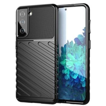 Szilikon telefonvédő (közepesen ütésálló, csíkos, dombor minta) FEKETE Samsung Galaxy S23 Plus (SM-S916) kép