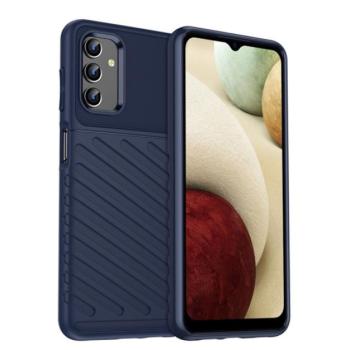 Szilikon telefonvédő (közepesen ütésálló, csíkos, dombor minta) SÖTÉTKÉK Samsung Galaxy A13 5G (SM-A136), Samsung Galaxy A04s (SM-A047F) kép