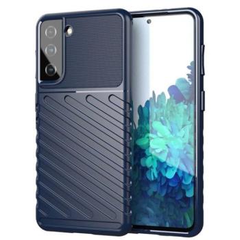 Szilikon telefonvédő (közepesen ütésálló, csíkos, dombor minta) SÖTÉTKÉK Samsung Galaxy A14 5G (SM-A146), Samsung Galaxy A14 4G (SM-A145) kép
