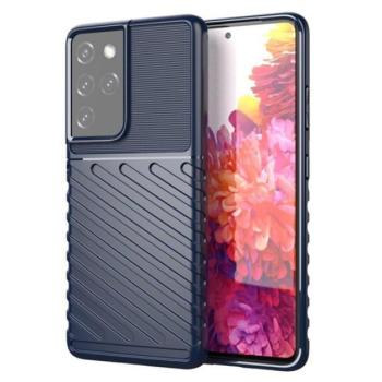 Szilikon telefonvédő (közepesen ütésálló, csíkos, dombor minta) SÖTÉTKÉK Samsung Galaxy S23 Ultra (SM-S918) kép