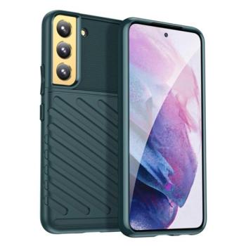 Szilikon telefonvédő (közepesen ütésálló, csíkos, dombor minta) SÖTÉTZÖLD Samsung Galaxy S22 Plus 5G (SM-S906) kép