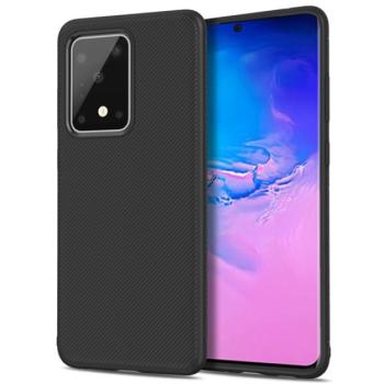 Szilikon telefonvédő (közepesen ütésálló, csíkos minta) FEKETE Samsung Galaxy S20 Ultra (SM-G988F), Samsung Galaxy S20 Ultra 5G (SM-G988B) kép
