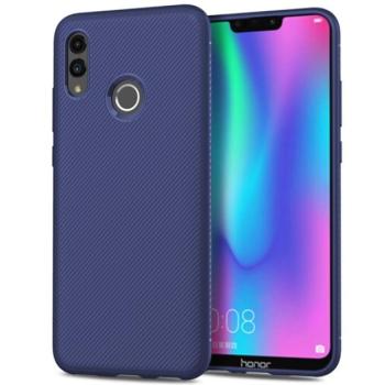 Szilikon telefonvédő (közepesen ütésálló, csíkos minta) SÖTÉTKÉK Huawei P Smart (2019), Honor 10 Lite kép
