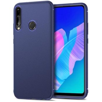 Szilikon telefonvédő (közepesen ütésálló, csíkos minta) SÖTÉTKÉK Huawei P40 Lite E / Y7p kép