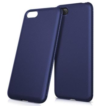 Szilikon telefonvédő (közepesen ütésálló, csíkos minta) SÖTÉTKÉK Huawei Y5 2018 (Y5 Prime 2018) kép