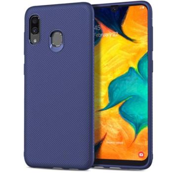 Szilikon telefonvédő (közepesen ütésálló, csíkos minta) SÖTÉTKÉK Samsung Galaxy A20 (SM-A205F), Samsung Galaxy A30 (SM-A305F) kép