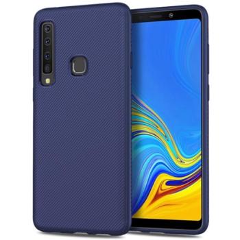 Szilikon telefonvédő (közepesen ütésálló, csíkos minta) SÖTÉTKÉK Samsung Galaxy A9 (2018) SM-A920 kép