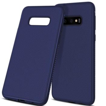 Szilikon telefonvédő (közepesen ütésálló, csíkos minta) SÖTÉTKÉK Samsung Galaxy S10e (SM-G970) kép