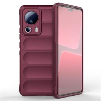 Szilikon telefonvédő (közepesen ütésálló, kamera védelem, 3D minta) BORDÓ Xiaomi 13 Lite kép