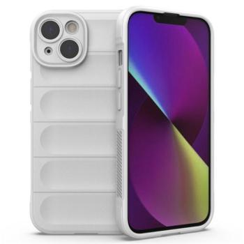 Szilikon telefonvédő (közepesen ütésálló, kamera védelem, 3D minta) FEHÉR Apple iPhone 14 Plus kép