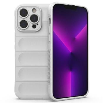 Szilikon telefonvédő (közepesen ütésálló, kamera védelem, 3D minta) FEHÉR Apple iPhone 14 Pro kép