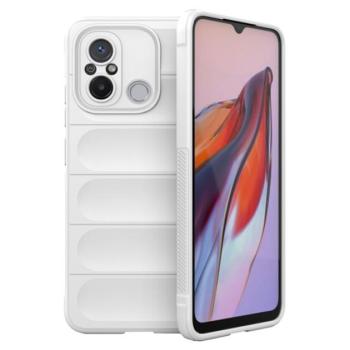 Szilikon telefonvédő (közepesen ütésálló, kamera védelem, 3D minta) FEHÉR Xiaomi Redmi 12C kép