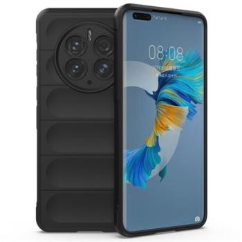 Szilikon telefonvédő (közepesen ütésálló, kamera védelem, 3D minta) FEKETE Huawei Mate 50 Pro kép