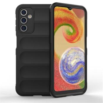 Szilikon telefonvédő (közepesen ütésálló, kamera védelem, 3D minta) FEKETE Samsung Galaxy A14 5G (SM-A146), Samsung Galaxy A14 4G (SM-A145) kép