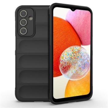 Szilikon telefonvédő (közepesen ütésálló, kamera védelem, 3D minta) FEKETE Samsung Galaxy A15 (SM-A155), Galaxy A15 5G (SM-A156) kép