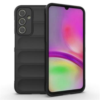 Szilikon telefonvédő (közepesen ütésálló, kamera védelem, 3D minta) FEKETE Samsung Galaxy A25 5G (SM-A256) kép