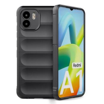 Szilikon telefonvédő (közepesen ütésálló, kamera védelem, 3D minta) FEKETE Xiaomi Redmi A1, Xiaomi Redmi A2 kép