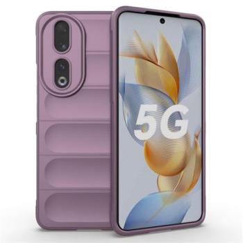 Szilikon telefonvédő (közepesen ütésálló, kamera védelem, 3D minta) LILA Honor 90 5G kép