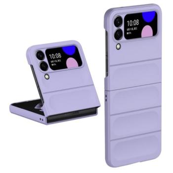 Szilikon telefonvédő (közepesen ütésálló, kamera védelem, 3D minta) LILA Samsung Galaxy Z Flip4 5G (SM-F721) kép