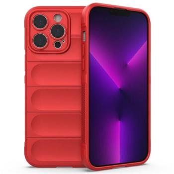 Szilikon telefonvédő (közepesen ütésálló, kamera védelem, 3D minta) PIROS Apple iPhone 14 Pro kép