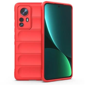 Szilikon telefonvédő (közepesen ütésálló, kamera védelem, 3D minta) PIROS Xiaomi 12 Pro kép