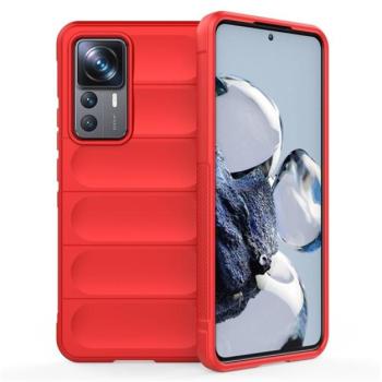 Szilikon telefonvédő (közepesen ütésálló, kamera védelem, 3D minta) PIROS Xiaomi 12T, Xiaomi 12T Pro kép
