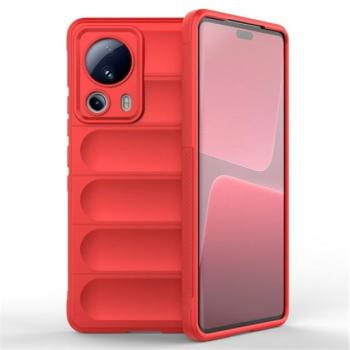 Szilikon telefonvédő (közepesen ütésálló, kamera védelem, 3D minta) PIROS Xiaomi 13 Lite kép