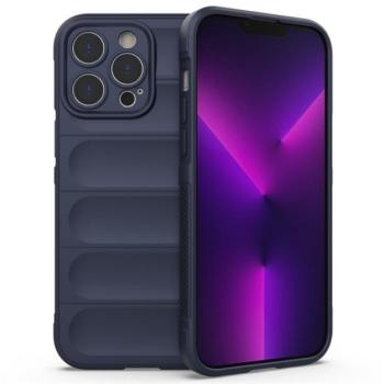 Szilikon telefonvédő (közepesen ütésálló, kamera védelem, 3D minta) SÖTÉTKÉK Apple iPhone 14 Pro kép