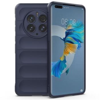 Szilikon telefonvédő (közepesen ütésálló, kamera védelem, 3D minta) SÖTÉTKÉK Huawei Mate 50 Pro kép