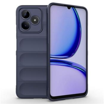 Szilikon telefonvédő (közepesen ütésálló, kamera védelem, 3D minta) SÖTÉTKÉK Realme C53 kép