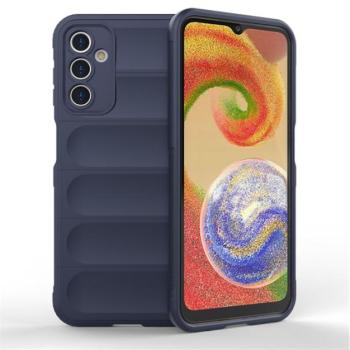 Szilikon telefonvédő (közepesen ütésálló, kamera védelem, 3D minta) SÖTÉTKÉK Samsung Galaxy A14 5G (SM-A146), Samsung Galaxy A14 4G (SM-A145) kép