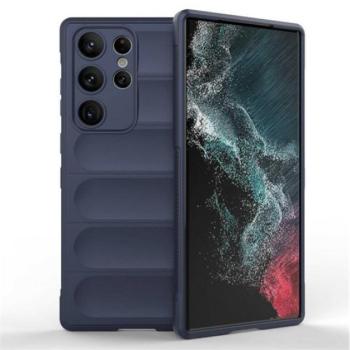 Szilikon telefonvédő (közepesen ütésálló, kamera védelem, 3D minta) SÖTÉTKÉK Samsung Galaxy S23 Ultra (SM-S918) kép