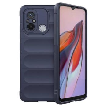 Szilikon telefonvédő (közepesen ütésálló, kamera védelem, 3D minta) SÖTÉTKÉK Xiaomi Redmi 12C kép