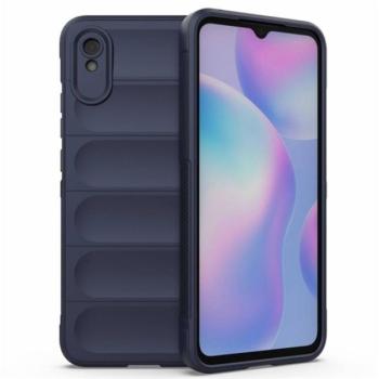 Szilikon telefonvédő (közepesen ütésálló, kamera védelem, 3D minta) SÖTÉTKÉK Xiaomi Redmi 9A (Redmi 9 AT) kép