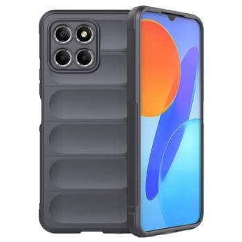 Szilikon telefonvédő (közepesen ütésálló, kamera védelem, 3D minta) SÖTÉTSZÜRKE Honor X6, Honor X8 5G kép